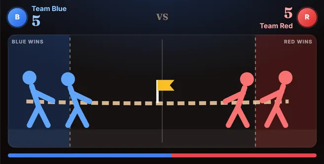 Tug of War running in Tream’s demo mode